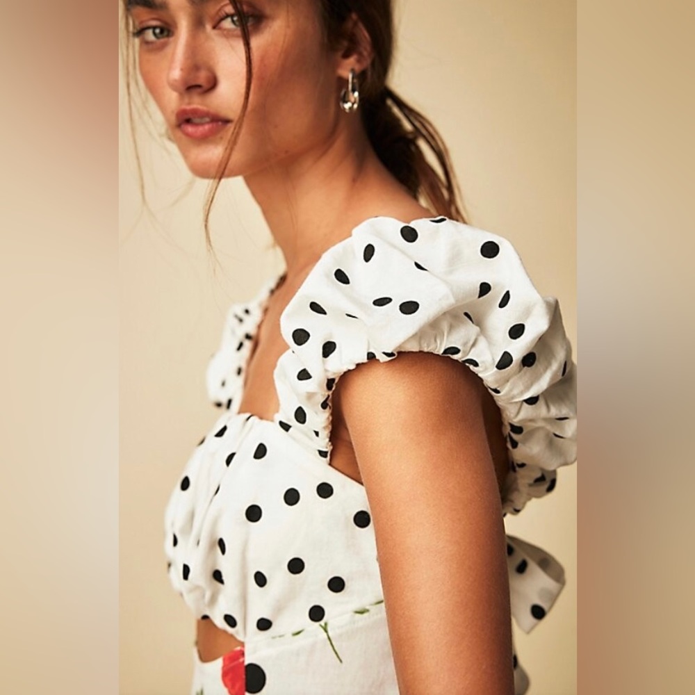 Free People Printed Bom Bom Mini Dress - Picture 2 of 3